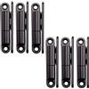 SOTECH 6 cerniere per porte avvitate 15 x 83 mm Cerniera di rinnovo per porte interne da avvitare (acciaio nero)