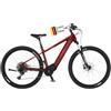 Fischer Montis 7.0i, Bici Donna Uomo RH 49cm Motore Centro 70Nm Batteria 36V Mountain Bike elettrica, Rosso Porpora, 49cm-630Wh