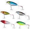 Neikafan Whopper Plopper Siluro 5 Pezzi Esche da Pesca Spinning Spigola Esche Artificiali Mare Popper con Coda Ad Elica per Pesce Gatto Bass Pike Esche da Pesca Whopper Plopper Siluro