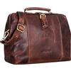 STILORD Johannes Borsa Medico Vintage in Pelle - Viaggio Retrò, da Casa con Chiusura Antica Colore:kara - cognac