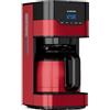 KLARSTEIN Arabica - Macchina per Caffè Americano, con Filtro, 800 Watt, EasyTouch Control, 1,2 L, fino a 12 Tazze, incl. Filtro Permanente, Rosso/Nero