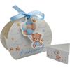 PV Grafik® 24PZ Scatola Portaconfetti Personalizzata, Scatole Bomboniere Maschio, Bimbo, Bimba, Bambina, Scatoline Bomboniera Nascita Battesimo Compleanno, Porta Confetti Per Confettate