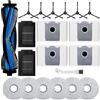 Jegehoyo Kit 20 pezzi ricambi per Ecovacs Deebot T50 Max Pro Omni / T50 Max Pro Omni Gen2 robot aspirapolvere: 1 spazzola principale, 6 laterali, 2 filtri, 6 panni, 4 sacchetti, 1 spazzola pulizia