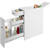 BAKAJI Mobiletto a Colonna Salvaspazio per Bagno Mobile Cassettiera in Legno MDF Bianco con 2 Cassetti 3 Scomparti e Scomparto a Scomparsa Dimensione 48 x 16 x 58 cm