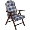 MA MAISON Poltrona Relax Imbottita 4 Posizioni 147x65x16 cm - Regolabile, Reclinabile, Poggioli, Tessuto, Soggiorno, Riposo, Casa, Esterno, Veranda - Struttura in Legno di Faggio