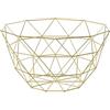 Agyo Porta Frutta in Metallo Oro - Cesto Portafrutta Design Moderno per Cucina e Tavolo - Diametro 26 cm, Altezza 14 cm - Ciotola Decorativa in Filo di Ferro Dorato