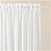 ROOM99 Novelia - Tenda con fettuccia arricciata, 140 x 280 cm, larghezza x altezza per soggiorno, trasparente, moderna, per soggiorno, camera da letto, per sistema di tendine, colore bianco liscio, 1