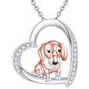 YFN Collane in Argento Sterling con Ciondolo a Forma di Cane, Collana Personalizzata per Donne, Collane con Ciondolo per Cani, Gioielli per Donne, per Amiche, per Mamma, Regalo per San Valentino