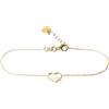 WearTravelers Bracciale con Ciondolo a forma di Cuore e Aereo in linea - Bracciale Regolabile in Argento 925 - Idea Regalo per chi ama Viaggiare - Modello Zurigo (Oro)