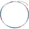 COAI Collana da Donna di Perline di Pietre Naturali Arcobaleno, Collana Estiva da Donna con Pietre Chakra