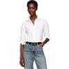 Tommy Hilfiger Donna Camicia Oxford Cotton Regular Shirt in Cotone, Bianco (TH Optic White), 46