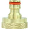 GASMIS Connettore per rubinetto G 1/2, in ottone, connettore per rubinetti, rubinetto con guarnizione interna in gomma