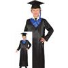 FIESTAS GUIRCA - Costume laureato blu e nero per bambini taglia 3-4 anni