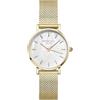 Rosefield Orologio da donna con bracciale in maglia di acciaio inossidabile color oro Small Edit 26mm