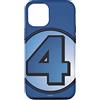 Marvel Custodia per iPhone 15 Marvel Fantastic Four Super Hero Logo Blu