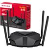 Mercusys TP-Link MR85X Router WiFi 6 AX3000Mbps Dual-Band, 2,5 Gbps Porta WAN, 3 Porte LAN Gigabit, 4 Antenne Omnidirezionali Fisse, WPA3, Modalità Punto di Accesso, Controllo APP, non Supporta xDSL