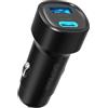 GRIFEMA Caricatore Auto USB C 48W, Adattatore Accendisigari a Doppia Porta con PD 30W e QC 3.0 18W, Ricarica Rapida per iPhone 16 15 14 13 12 Pro, Samsung Galaxy S25 S24 Ultra, iPad, Accessori Auto