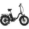 CMACEWHEEL Y20 bici elettrica da città per adulti, pieghevole, batteria 18AH, pneumatico grasso 20*4 -