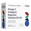 Bright Naturo Omega-3, Magnesio, Collagene Marino, Vitamine D3 K2 8000 UI - Articolazioni, Muscoli & Immunità - Pelle Luminosa, Ossa Forti & Benessere