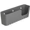 TATAY Mensola Bagno Senza Foratura Rettangolare | Incluse Ventose | Supporta 2,5 kg | Polipropilene Resistente all'Umidità | Misura Grande | 30 x 8,5 x 11 cm - Modello Standard - Grigio