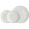 La Porcellana Bianca - Set Tavola da 12 pezzi composto da 4 piatti fondi, 4 piatti piani e 4 piatti frutta, ideale per cene formali e quotidiane. Linea Essenziale