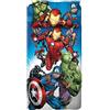 hermet Avengers, Lenzuolo Letto Singolo, Completo Letto Singolo, Lenzuolo Sopra, Lenzuolo Con Angoli, Federa, Blu, Marvel, 100% Cotone, Prodotto Ufficiale