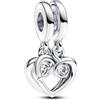 PANDORA Pendente a forma di cuore Moments in argento Sterling con zirconia cubica trasparente