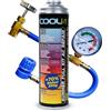 Cool5 5 in 1 - Kit di Riparazione climatizzatore AC, R134a, Ricambio refrigerante per Aria condizionata per Auto 1995 - 2016 + Tubo di misurazione