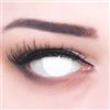 Meralens Lenti a Contatto Colorate biance Blind White - con porta lenti a contatto - ideali per Manga Anime Cosplay Halloween carnevale - Durata 1 Anno 1 Coppia (2 pezzi) senza correzione