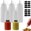 FYting Squeezer,5 Pezzi Dosatore Olio 350ml,Squeeze Bottle,Bottiglia Squeeze di Plastica,Biberon Cucina,con 2 Su Scala, Libera Bpa, Perdite,per Ketchup, Senape, Maionese, Olio DOliva (12 Once)