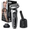 Braun Series 7 Rasoio Elettrico Barba, Rifinitore Di Precisione EasyClick, Stazione SmartCare, 360° Flex, Wet&Dry Ricaricabile, Custodia da Viaggio, Idea Regalo 71-S7200cc Argento