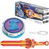 INFINITY NADO trottola in metallo, Battle Tops lanciatore, trottole per bambini da 5 6 7 8 9 10 11 12 anni, Standard Pack Gold Warrior Phoenix