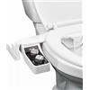 VEVOR Attacco per WC Bidet da 7 mm, Attacco per Sedile WC Ultrasottile con 2 Ugelli Retrattili, Acqua Fredda Calda, Pressione Regolabile, 2 Manopole Rotanti, per Glutei e Lavaggio Intimo