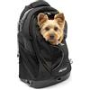 Kurgo G-Train - Zaino Trasportino per Cani di Piccola Taglia - Pensato per Viaggi con Struttura Robusta, Scomparto per Laptop e Tessuto Resistente all'Acqua