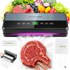 Jellybibo Macchina Sottovuoto Alimenti 6 in 1, Vacuum Sealer con Taglierina Incorporata 30 Sachetti Sottovuoto e Tubo Sottovuoto 1 sacchetto a rotolo