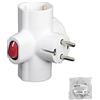 WOLFPACK Wolpack 19110047 - Adattatore triplo schuko 16 A, 250 V con interruttore