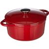 IBILI, Cocotte tonda rossa 21 x 10 cm, ghisa, adatta per l'induzione.