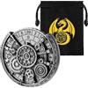 Keller & Weber Ingranaggio Roulette Dadi Spinner, 7-in-1 Metallico Spinner Dadi DND, Ruota Ingranaggio Fidget Spinners, Regali di D&D con Sacchetto Regalo Logo Drago, Accessori per Giochi da Tavolo, Argento Scuro