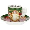 THUN, Tazzina Caffè Espresso in Porcellana, Collezione Sorprese di Natale, Tazzina Special Edition da Collezione, Idea Regalo per Natale, Tazzina Ø 5,8 cm, 6,2 cm h, 100 ml, piattino Ø 12 cm