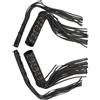 Riloer Manopole universali per freno e frizione con frange per moto, con nappe, in pelle, con nappa, copertura per leva del freno, colore nero