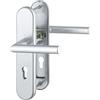 HOPPE AMSTERDAM - Maniglia per porta d'ingresso, distanza di 92 mm, argento anodizzato, cilindro lungo per porte di spessore 67-72 mm, senza protezione antisporco, testazione: RC2 secondo la norma EN 1906, 1 pezzo di guarnizione di sicurezza