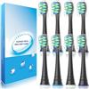 Wardimark Testine Compatibili con Philips Sonicare Spazzolino Elettrico, Testine di ricambio per Philips Sonicare 5300 6100 7100 9000 3100, 8 Pezzi (8 Nero, 1 unità (Confezione da 8))