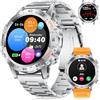 LIGE Orologio Smartwatch Uomo/1,45 ″ Amoled Smartwatch con Chiamate,530 mAh Batteria,IP68 Impermeabile Orologio Fitness con Monitor Frequenza Cardiaca/Sonno,100+ Modalità Sportive per Android iOS,Argento
