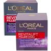 L'OREAL PARIS L'Oréal Paris Revitalift Filler Trattamento Antirughe Notte da 50 ml + Crema Giorno Rivolumizzante con Acido Ialuronico da 50 ml
