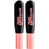 L'OREAL PARIS L'Oréal Paris Air Volume Mascara Volumizzante 30H Mega Black con Scovolino a Doppie Setole e Formula Ipoallergenica per Occhi Sensibili e Portatori di Lenti a Contatto Colore Extra Nero - 2 Mascara