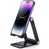 UGREEN Supporto Telefono da Tavolo Regolabile, Porta Cellulare in Alluminio da Scrivania Pieghevole, Compatible con iPhone 16/15/14/13/12/8 Serie, Galaxy A54/ A34/ A14, Readmi Note 8, Nero