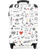 NoBoringSuitcases.com bagaglio a mano, trolley, valigia da 10 kg, rigida, leggera, valigie da viaggio per cabina, aereo, con 4 ruote girevoli, manico estensibile robusto 55x40x20 cm Modello da viaggio