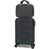 CELIMS - Set Valigie | Valigia Picolla + Beauty Case da Viaggio | Valigia 10 kg | Trolley Piccolo | Approvato EasyJet, Ideale per Bambini e Adulti | Nero