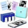 Phomemo Mini Stampante per Smartphone, P2S Bluetooth Adesivo Stampante per l'apprendimento, Mini Stampante Portatile per Foto in Viaggio, stampante Termica Tascabile da Regalare