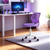 FurnitureR Sedia girevole da gaming, regolabile in altezza, girevole a 360 gradi, con schienale, in tessuto, con molla a gas SGS
